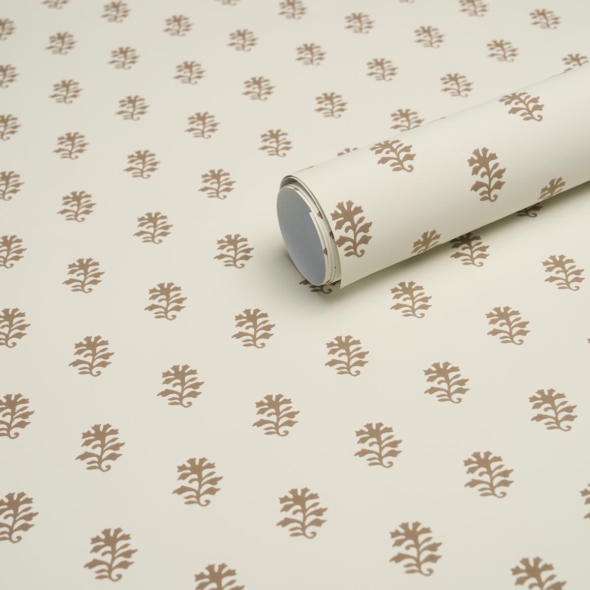 Schumacher Iksha Chestnut Wallpaper