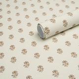Schumacher Iksha Chestnut Wallpaper