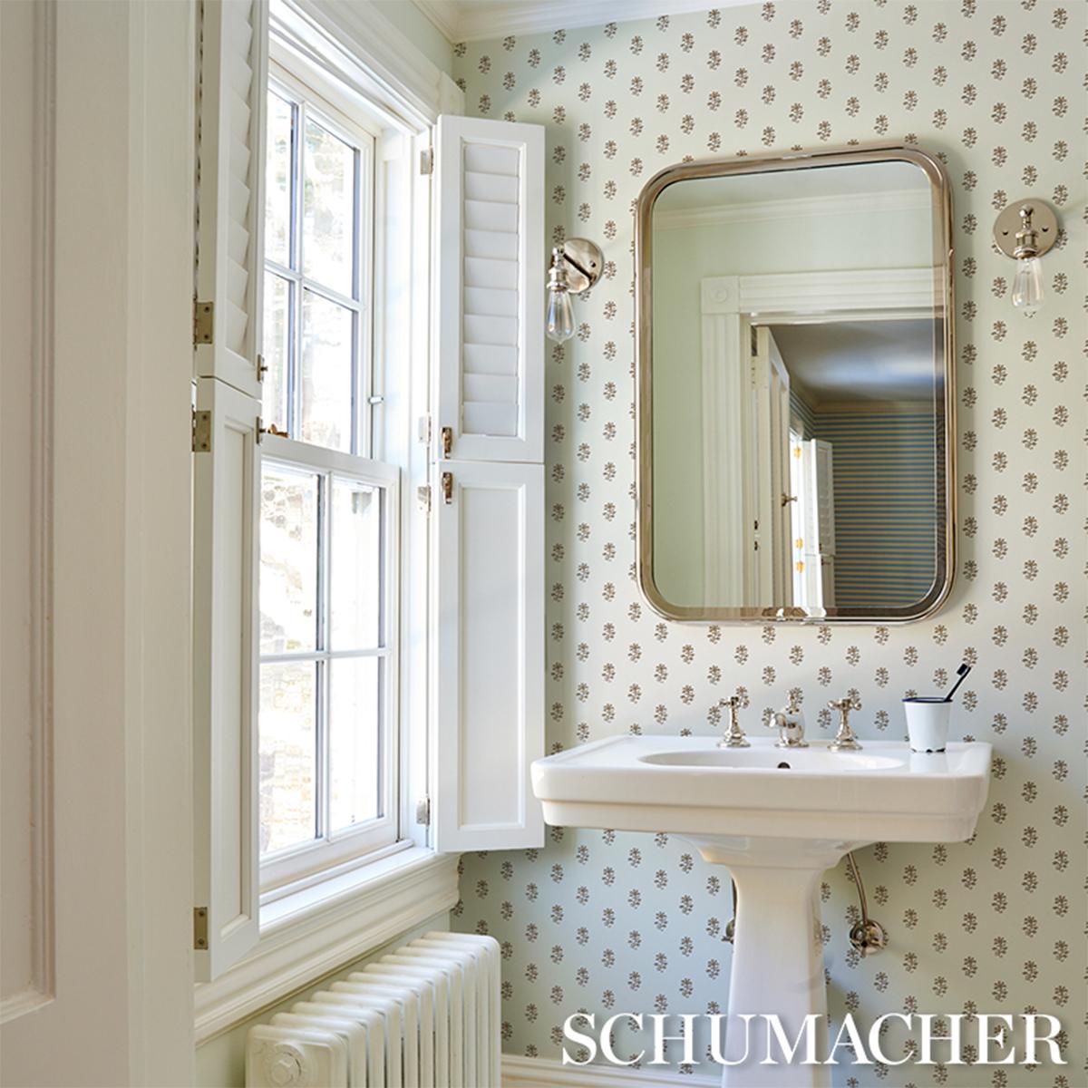 Schumacher Iksha Chestnut Wallpaper