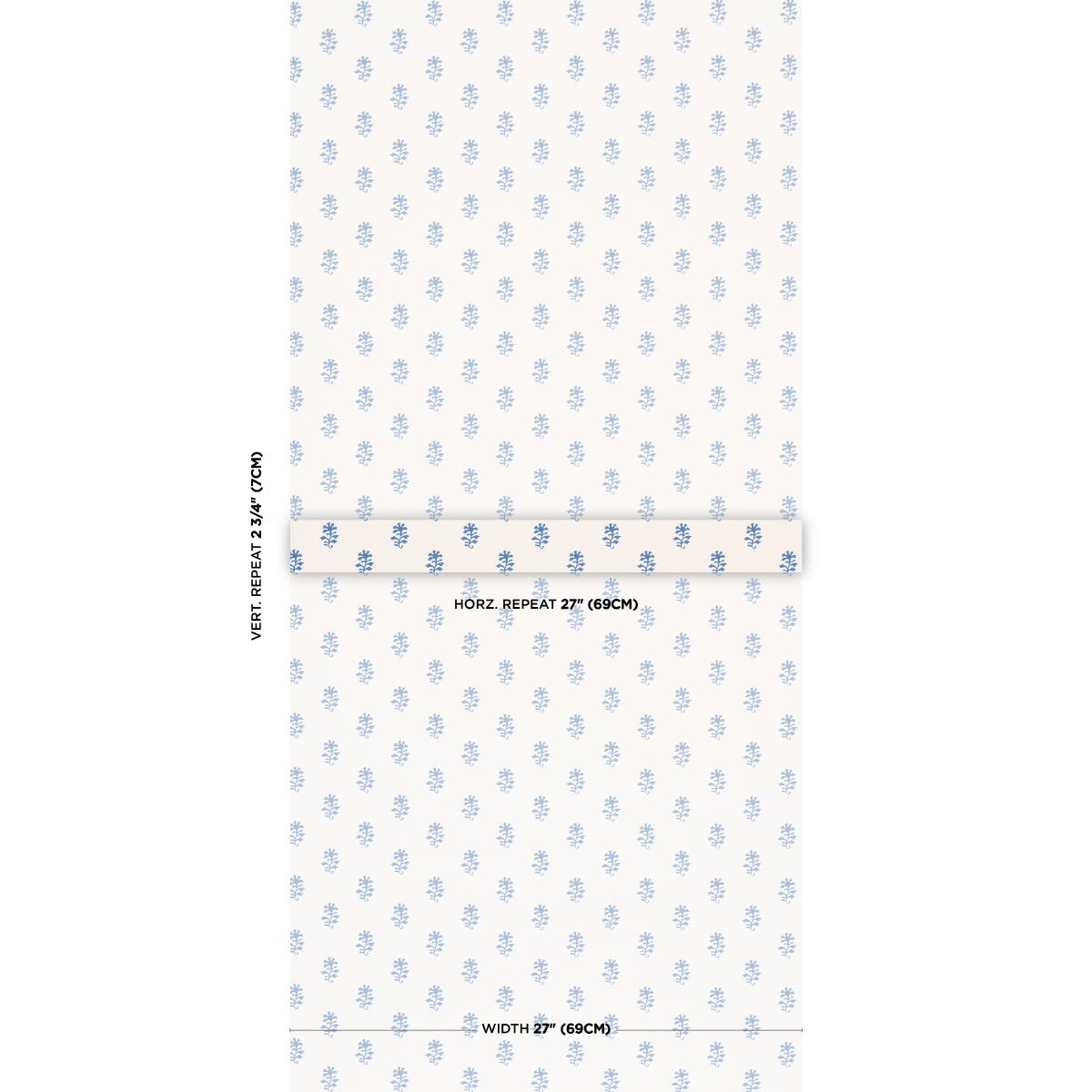 Schumacher Iksha Indigo Wallpaper