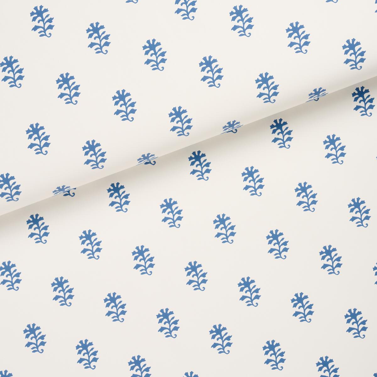 Schumacher Iksha Indigo Wallpaper