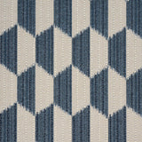 Schumacher Dena Diamond Ikat Performance Indigo Fabric