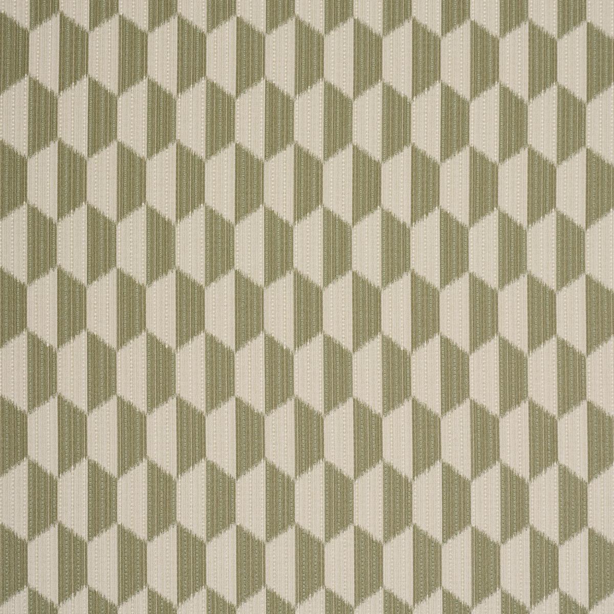 Schumacher Dena Diamond Ikat Performance Green Fabric
