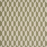 Schumacher Dena Diamond Ikat Performance Green Fabric