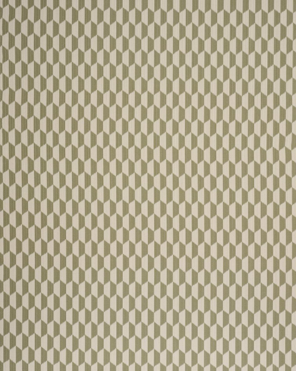 Schumacher Dena Diamond Ikat Performance Green Fabric