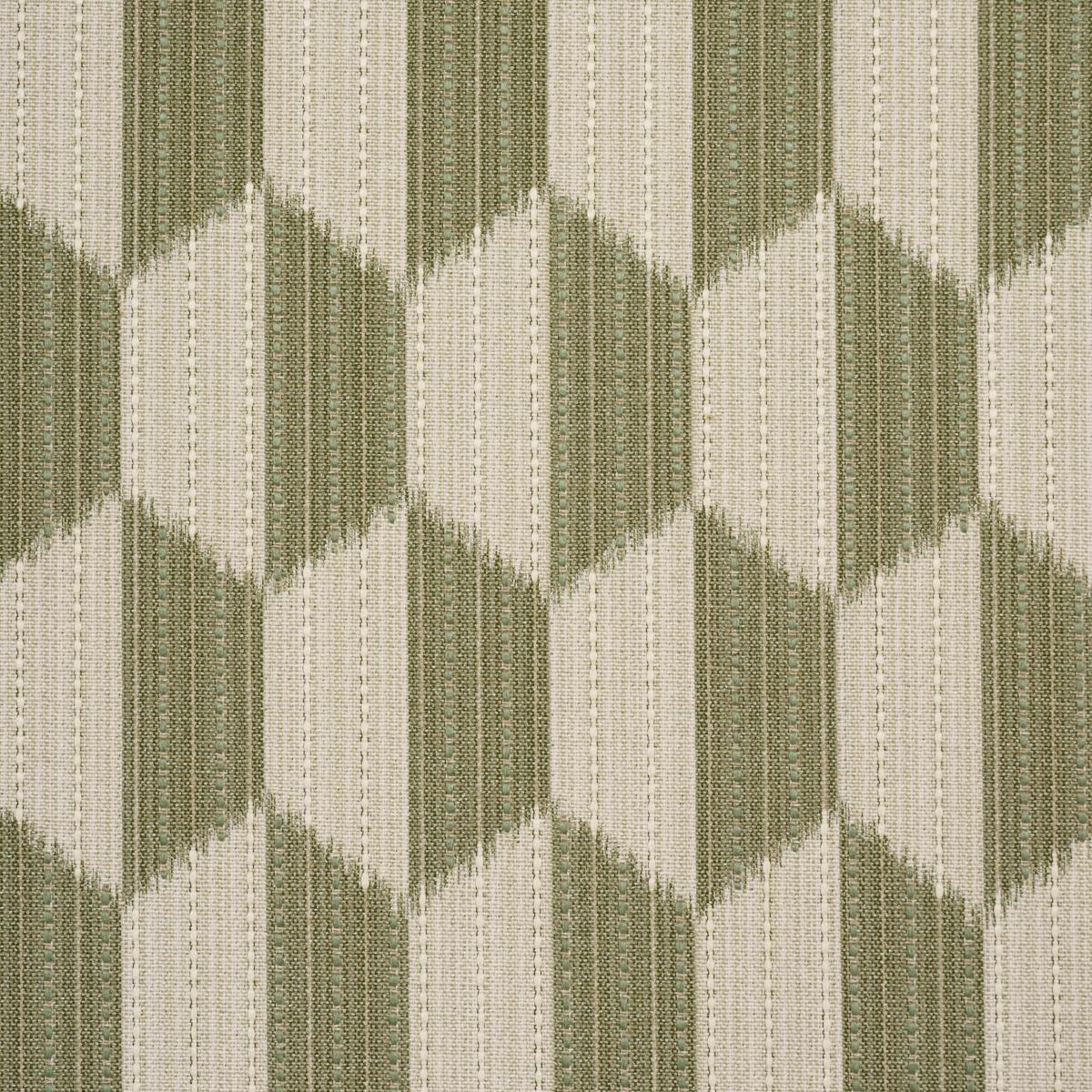 Schumacher Dena Diamond Ikat Performance Green Fabric