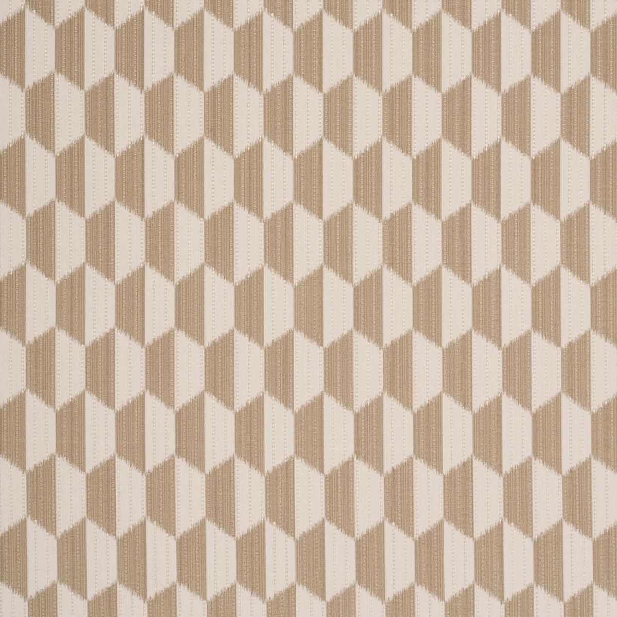 Schumacher Dena Diamond Ikat Performance Natural Fabric