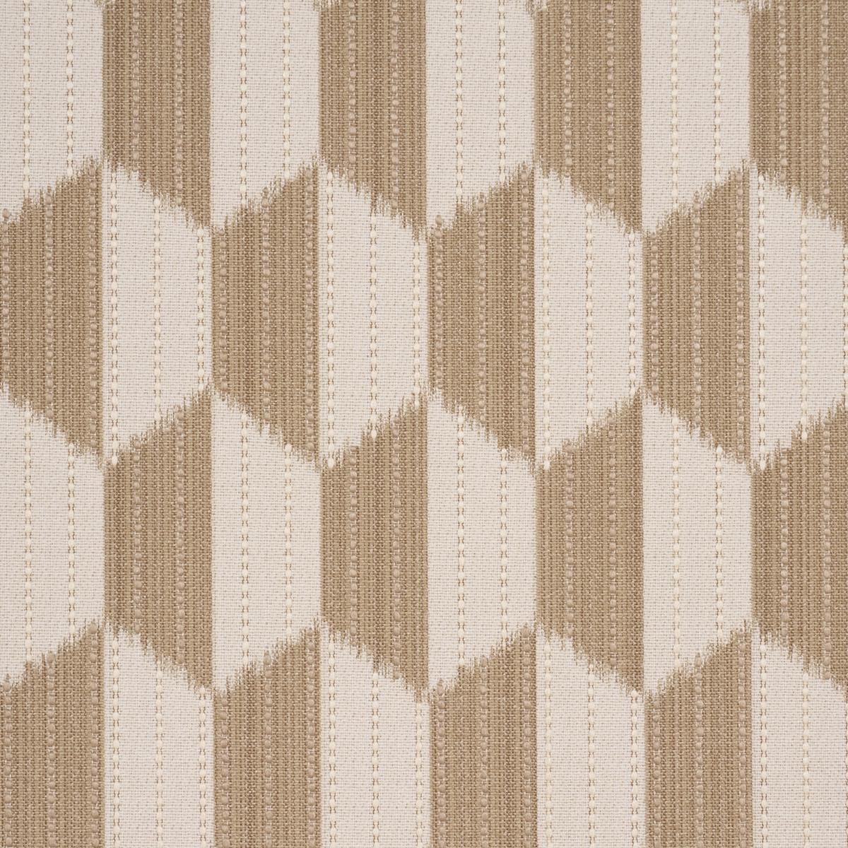 Schumacher Dena Diamond Ikat Performance Natural Fabric