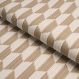Schumacher Dena Diamond Ikat Performance Natural Fabric