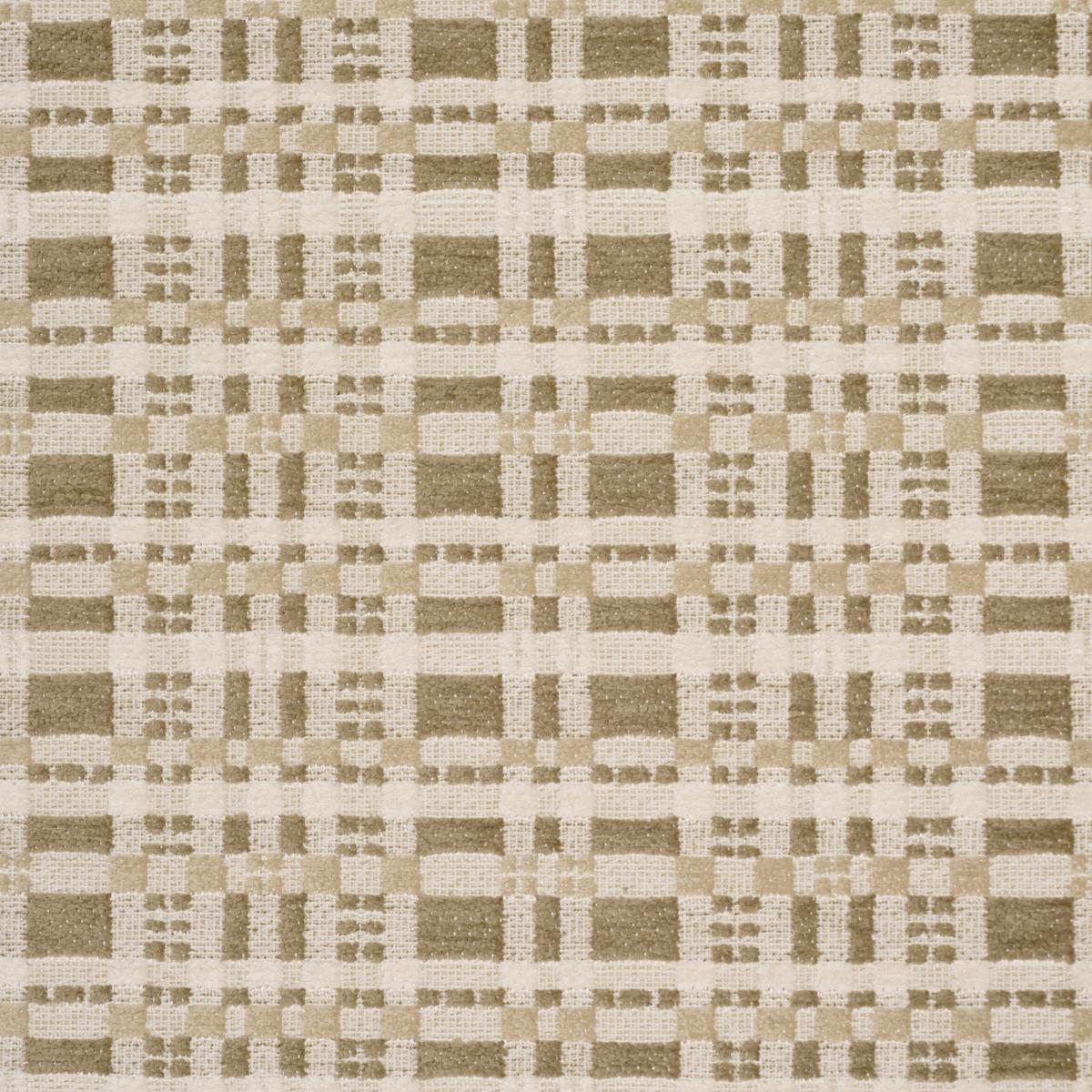 Schumacher Marja Plaid Performance Neutral Fabric