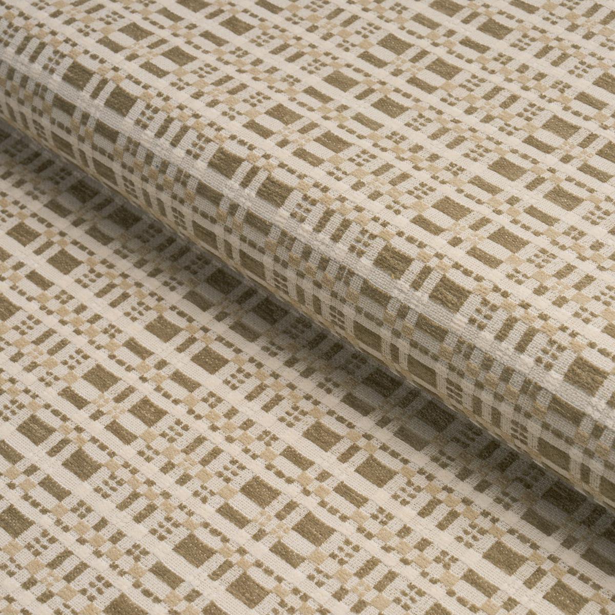 Schumacher Marja Plaid Performance Neutral Fabric