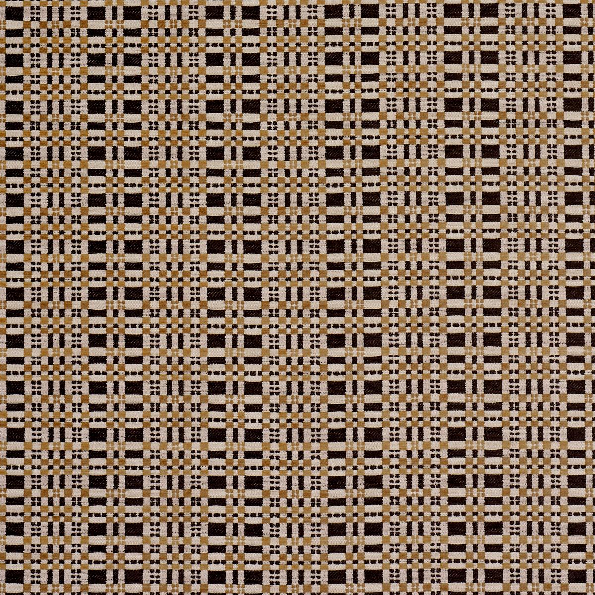 Schumacher Marja Plaid Performance Brown Fabric