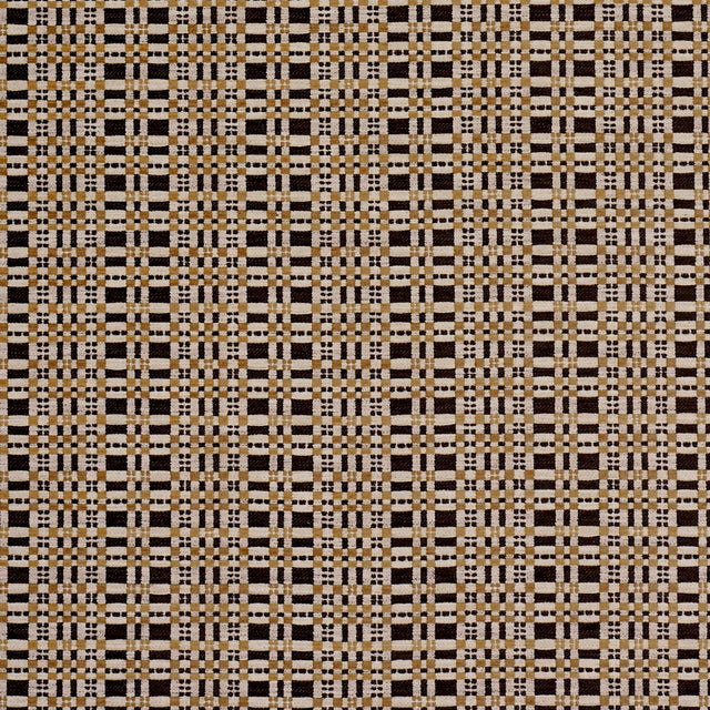 Schumacher Marja Plaid Performance Brown Fabric