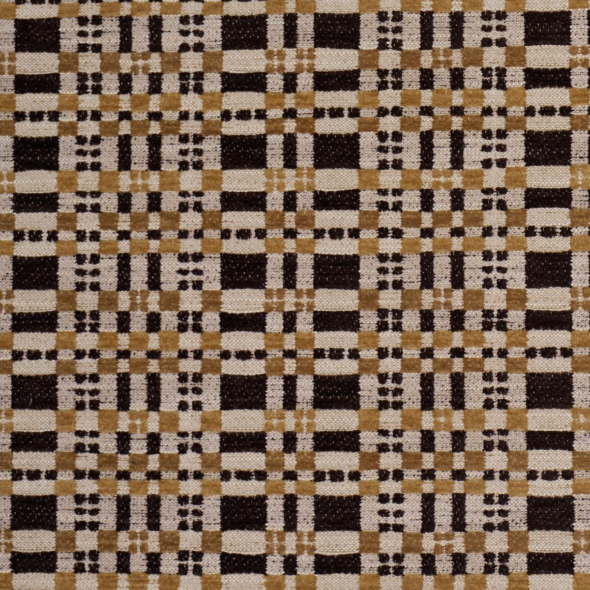 Schumacher Marja Plaid Performance Brown Fabric