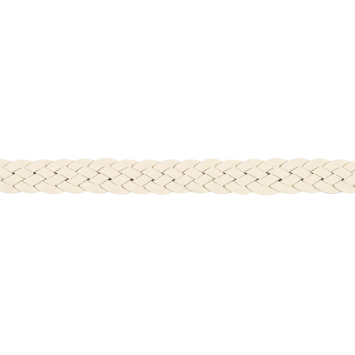 Schumacher Ivory Pondera Leather Braid