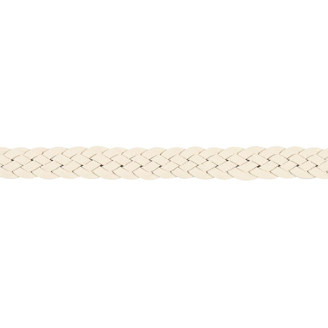 Schumacher Ivory Pondera Leather Braid