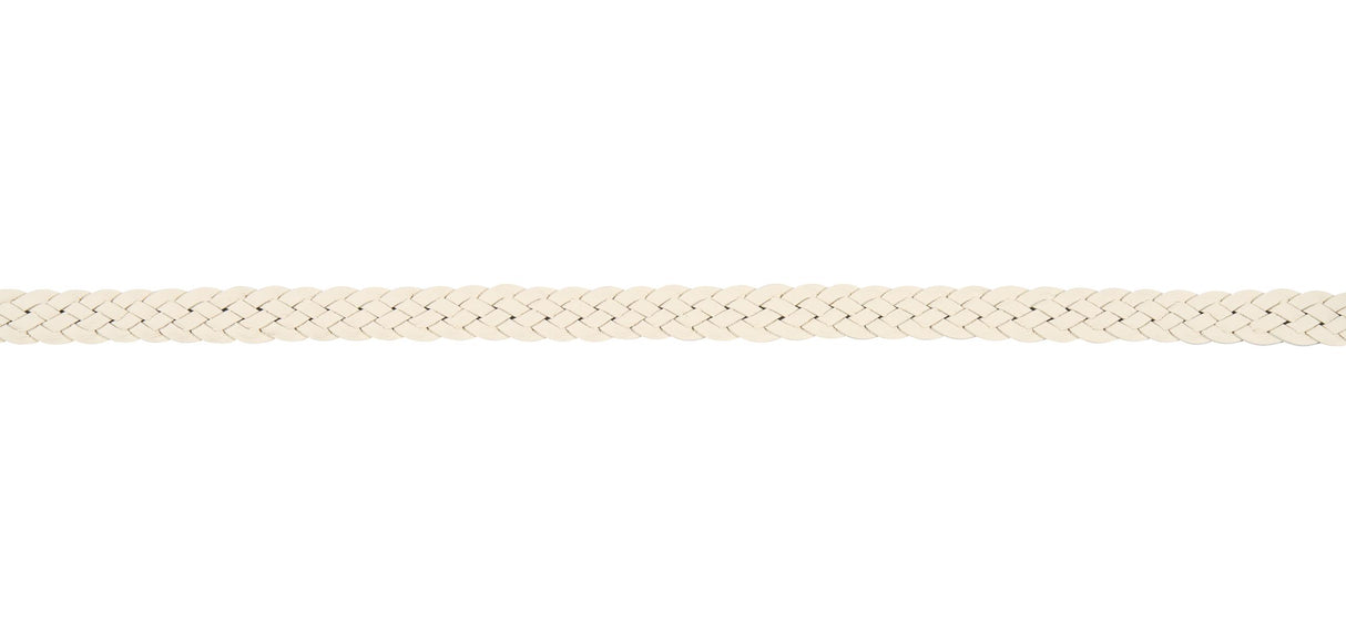 Schumacher Ivory Pondera Leather Braid