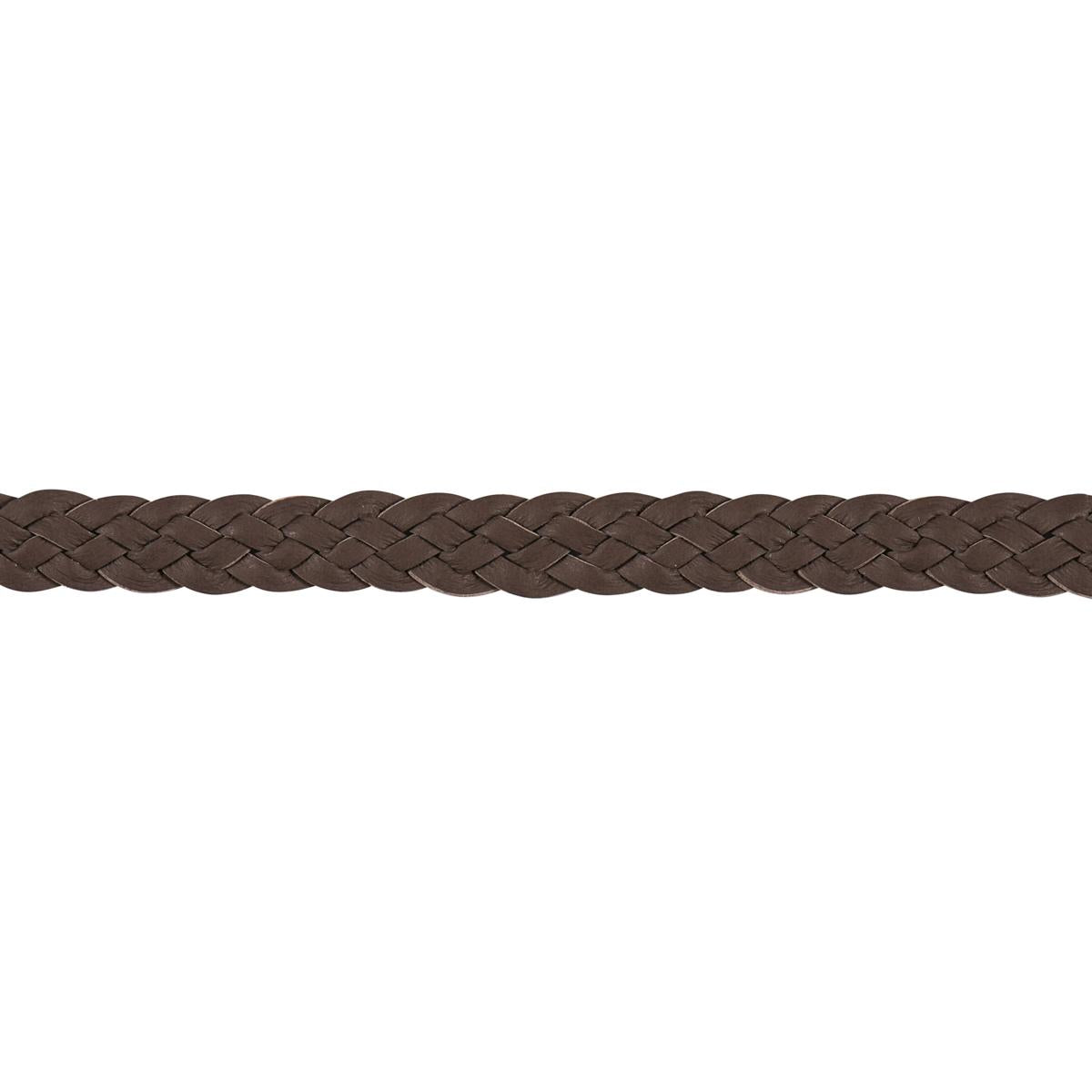 Schumacher Dark Brown Pondera Leather Braid