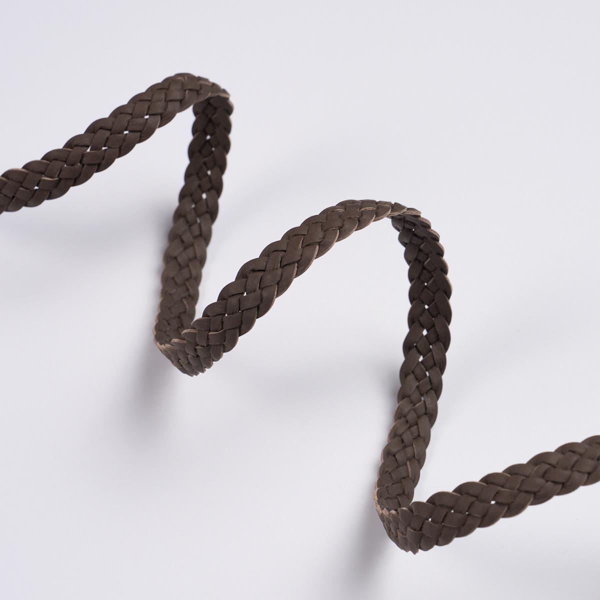 Schumacher Dark Brown Pondera Leather Braid