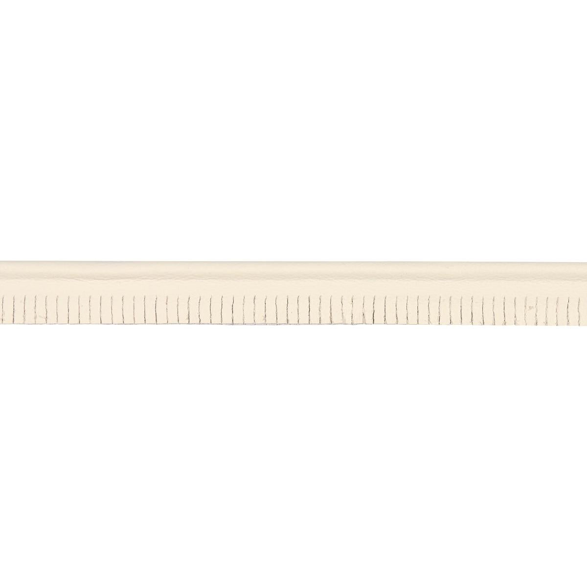 Schumacher Ivory Burnham Narrow Leather Piping