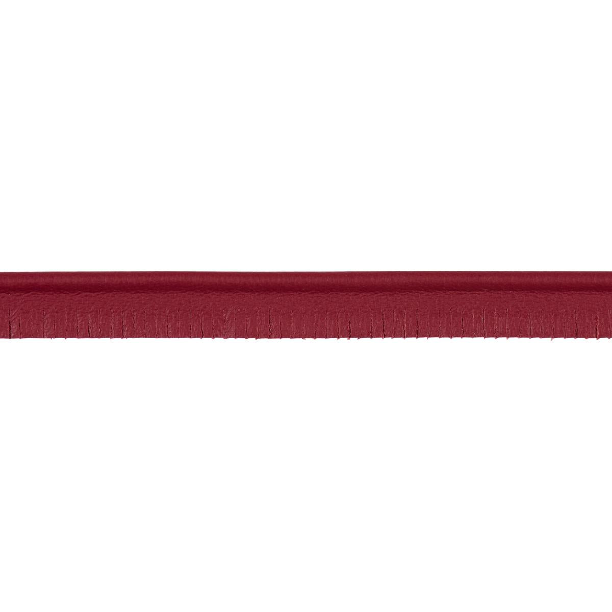Schumacher Red Burnham Narrow Leather Piping