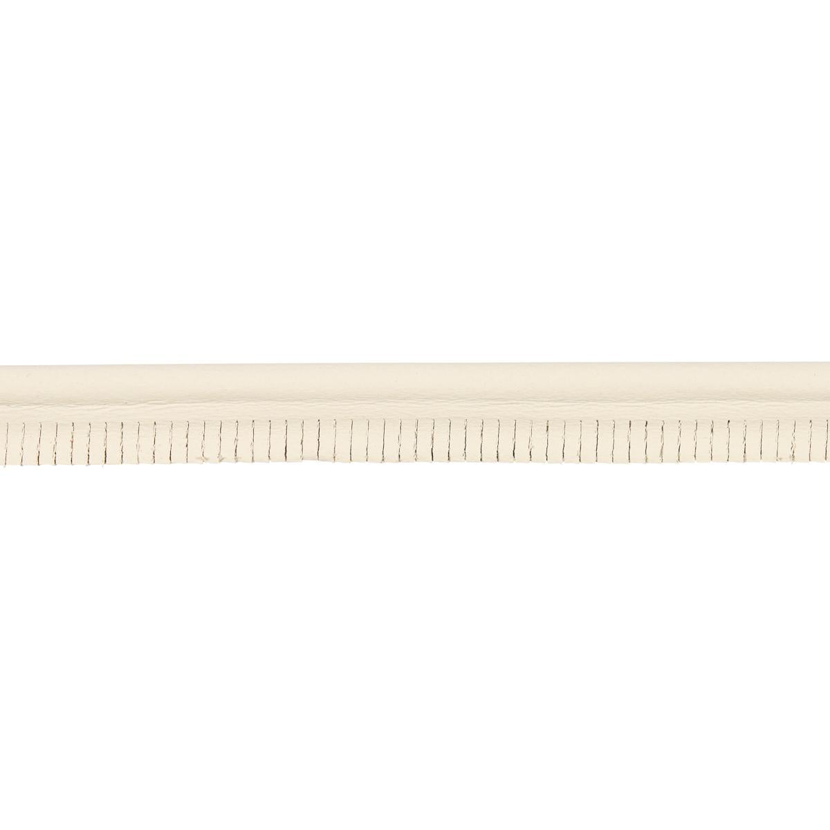 Schumacher Ivory Burnham Medium Leather Piping