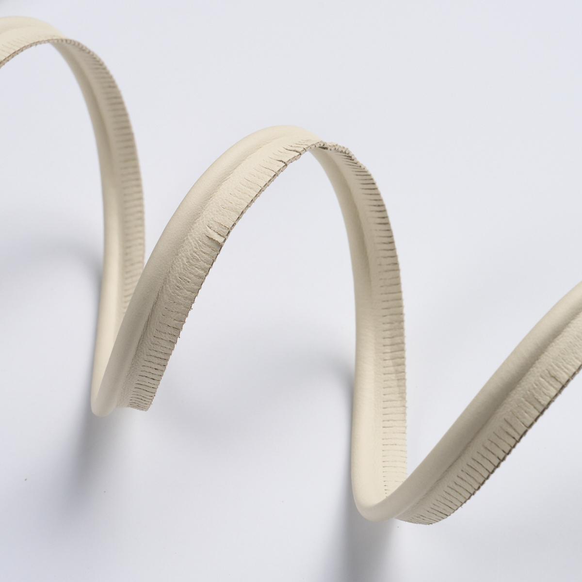 Schumacher Ivory Burnham Medium Leather Piping