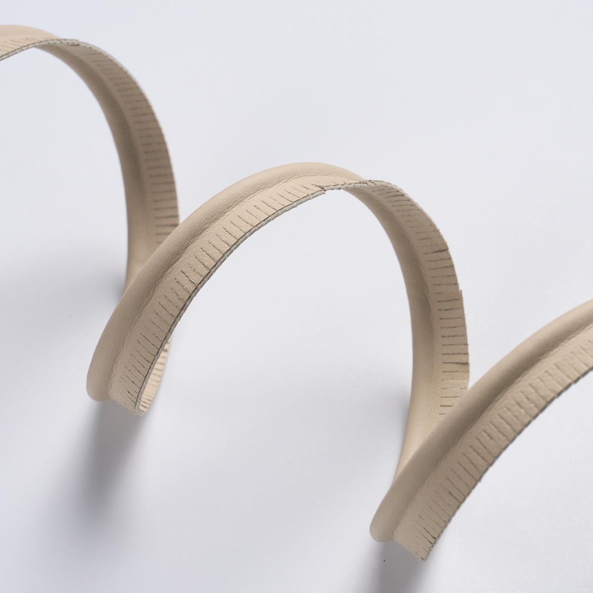 Schumacher Beige Burnham Medium Leather Piping