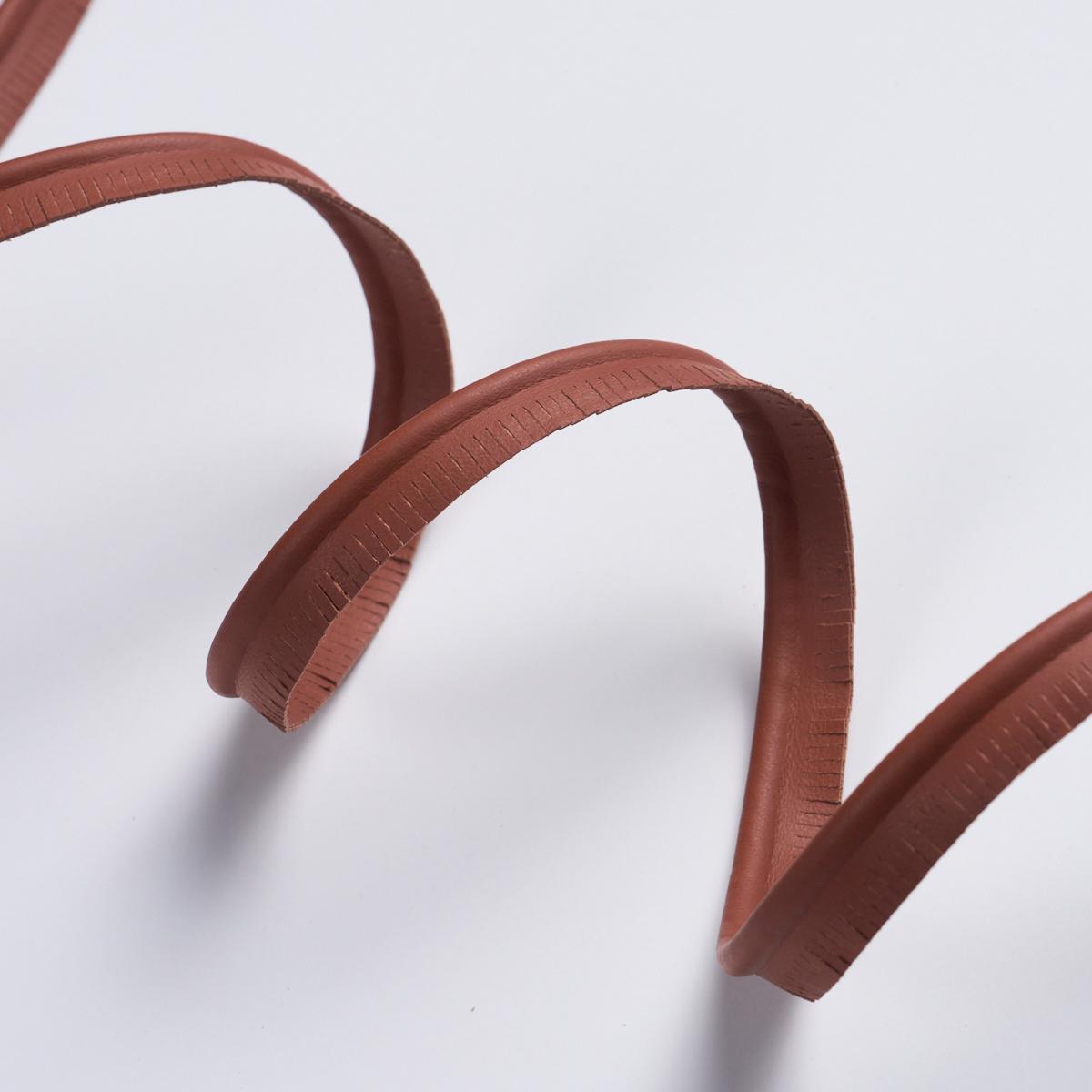 Schumacher Rust Burnham Medium Leather Piping