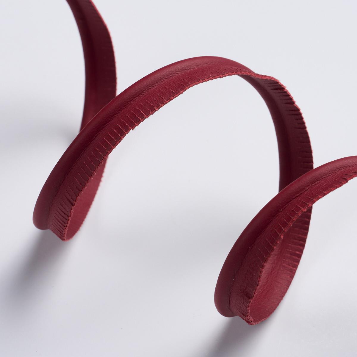 Schumacher Red Burnham Medium Leather Piping
