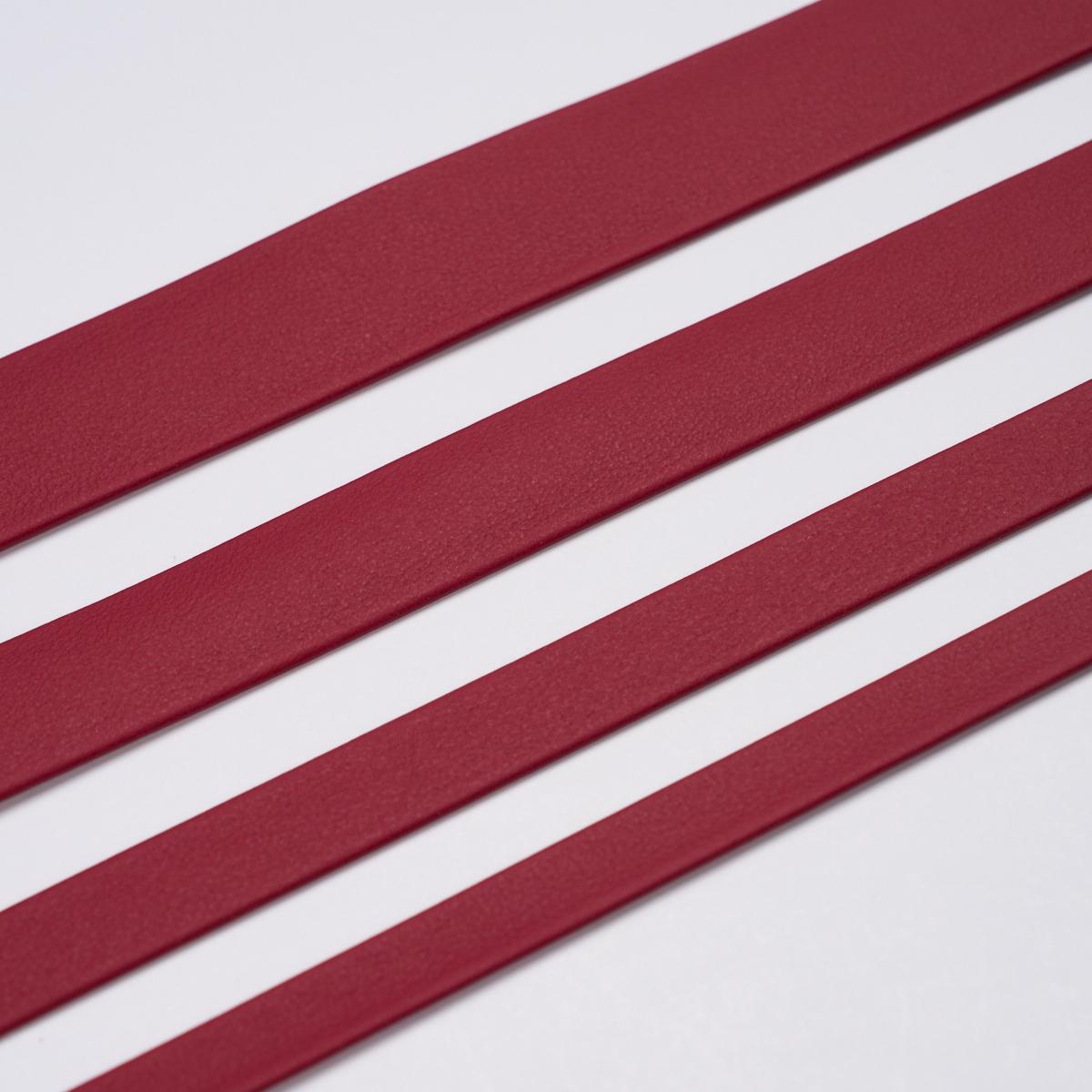 Schumacher Red Frazer Medium Leather Trim