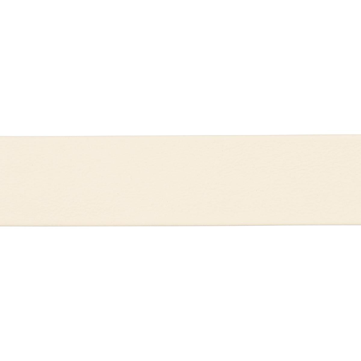 Schumacher Ivory Frazer Wide Leather Trim