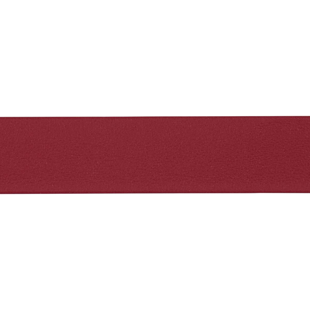 Schumacher Red Frazer Wide Leather Trim
