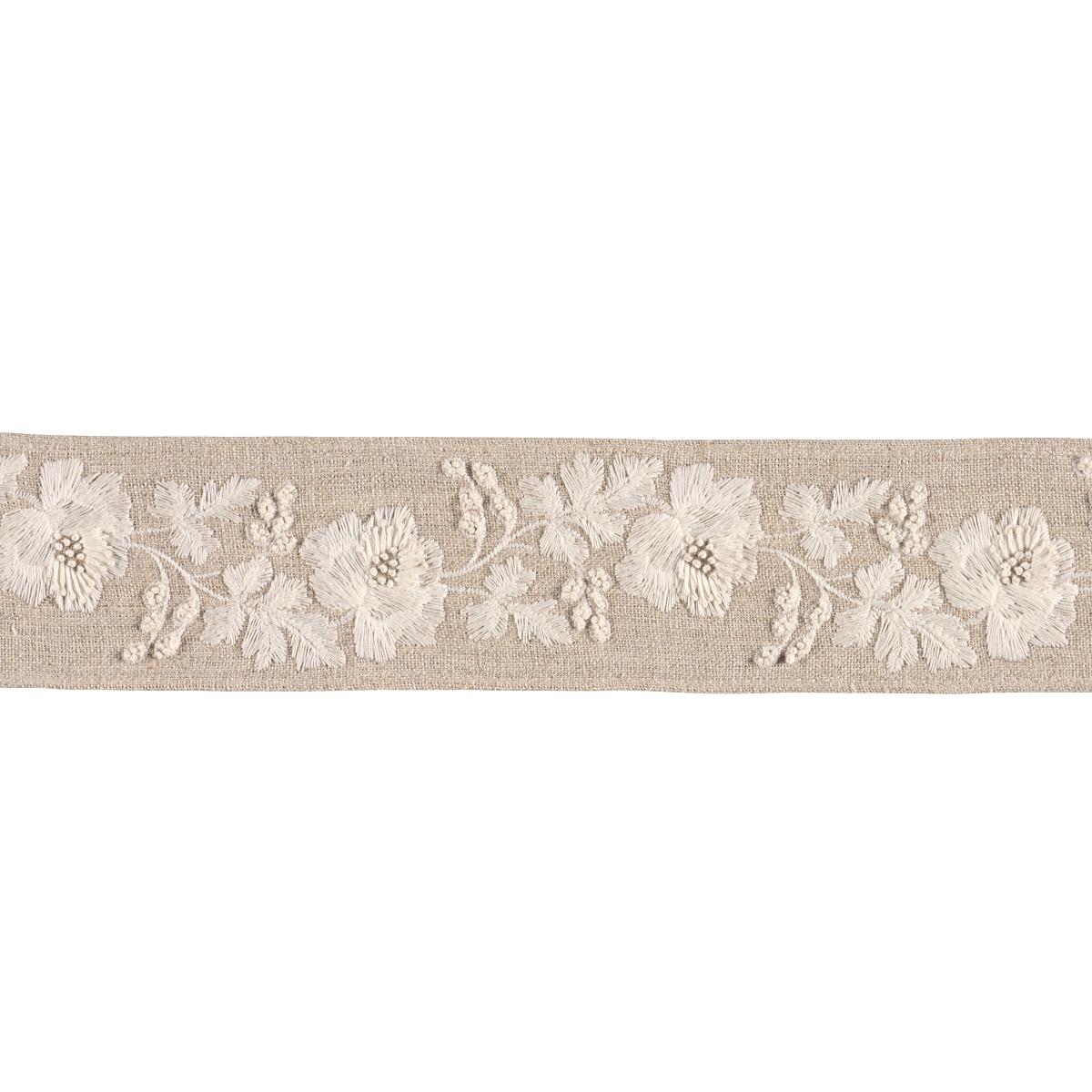 Schumacher Natural Elise Hand-Embroidered Tape