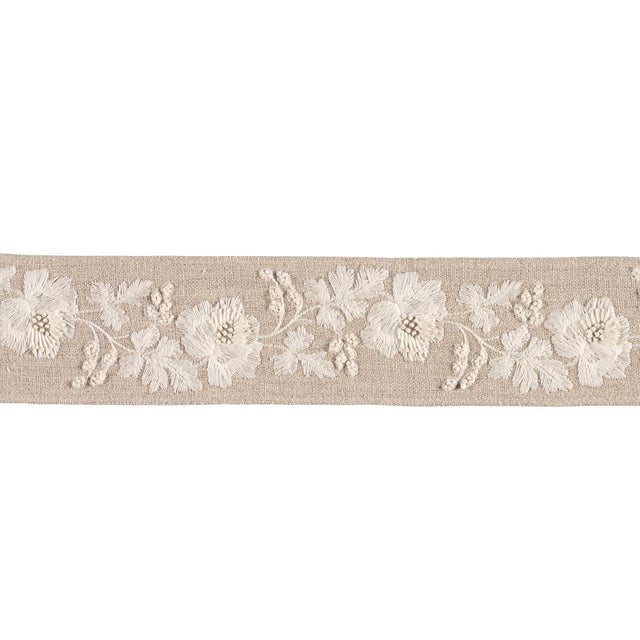 Schumacher Natural Elise Hand-Embroidered Tape
