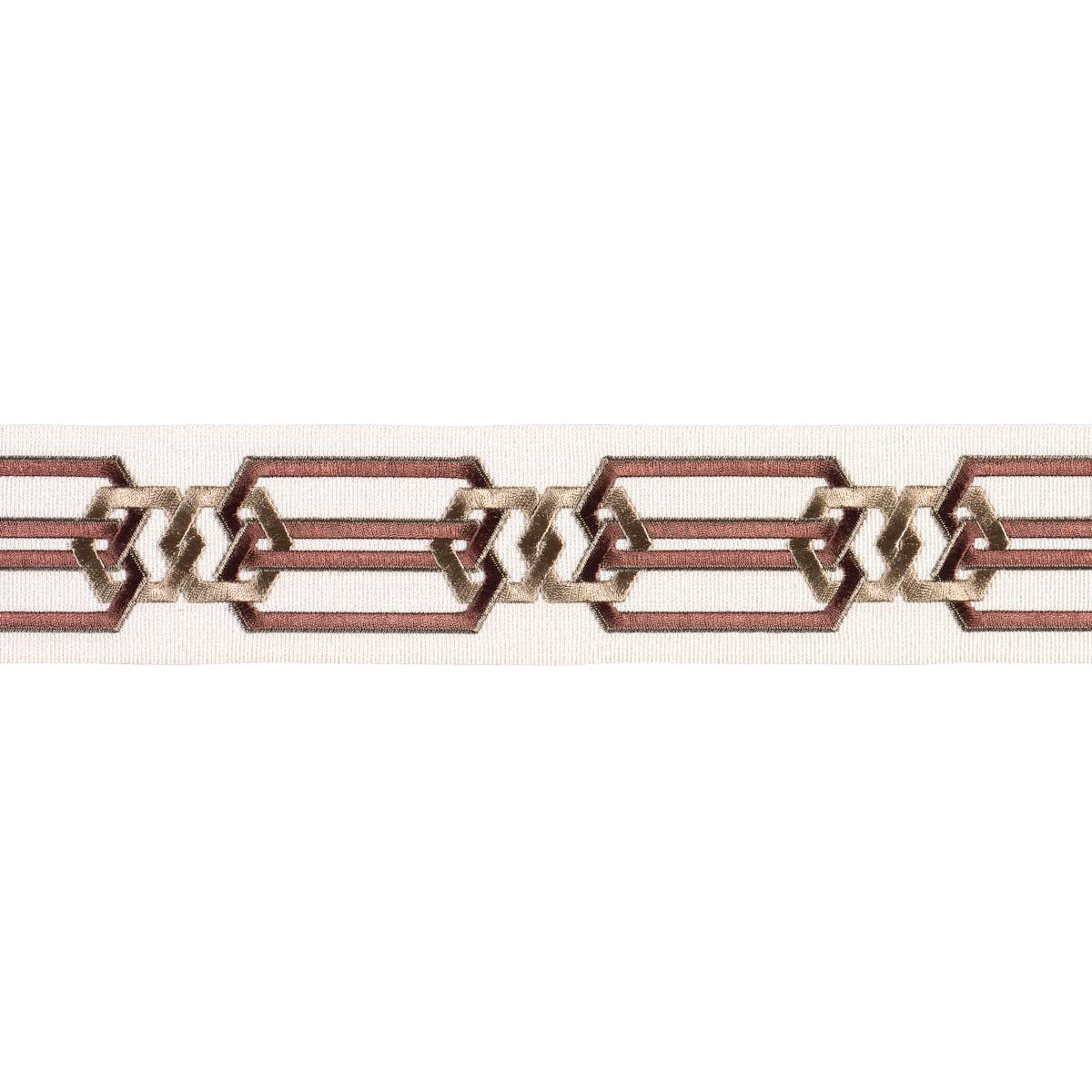 Schumacher Rust & Beige Corinne Tape
