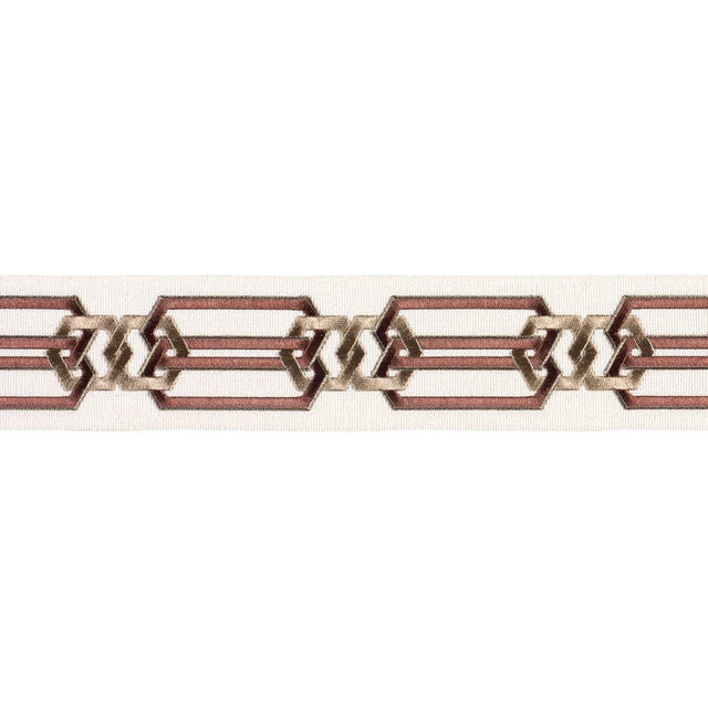 Schumacher Rust & Beige Corinne Tape