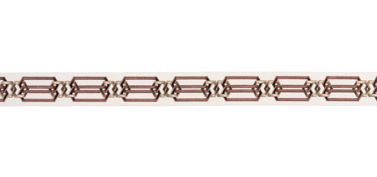 Schumacher Rust & Beige Corinne Tape