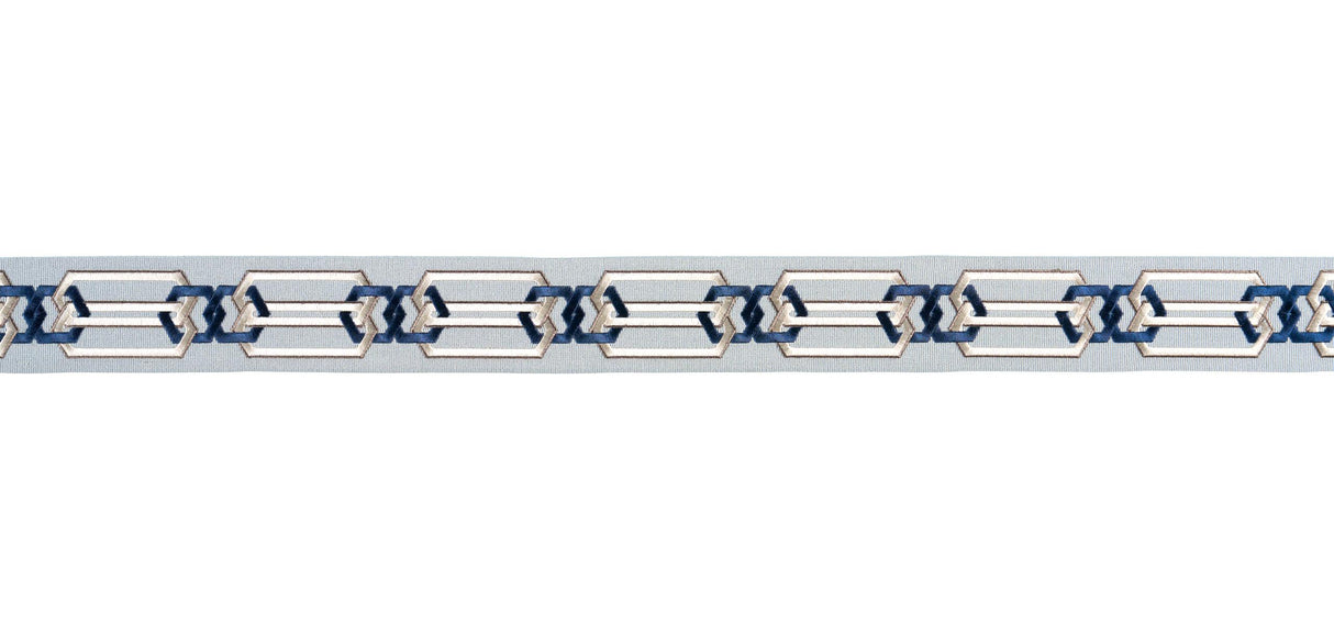 Schumacher Blue & White Corinne Tape