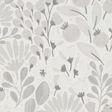 Veer Decor Poetic Garden Grey Wallpaper