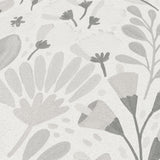 Veer Decor Poetic Garden Grey Wallpaper