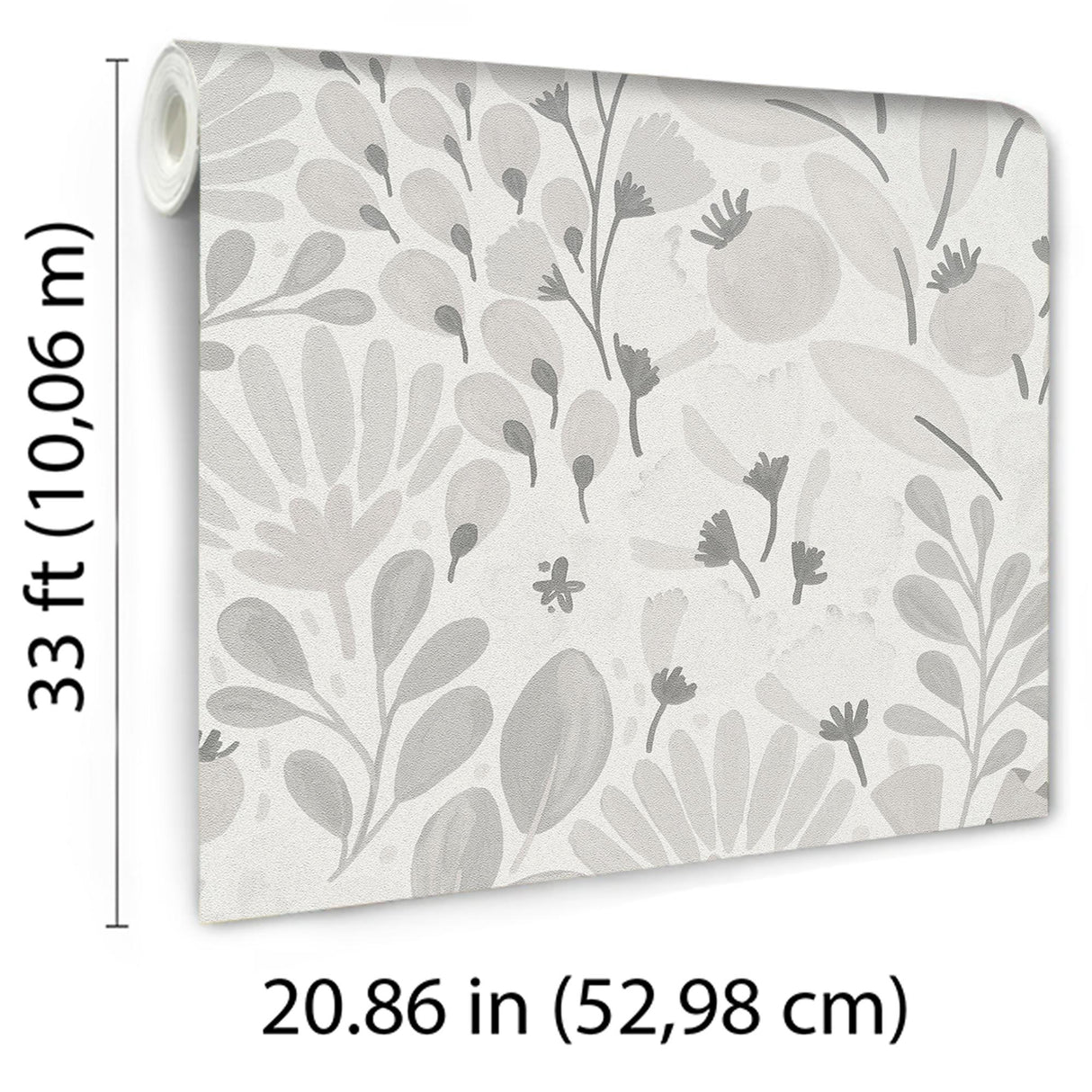 Veer Decor Poetic Garden Grey Wallpaper
