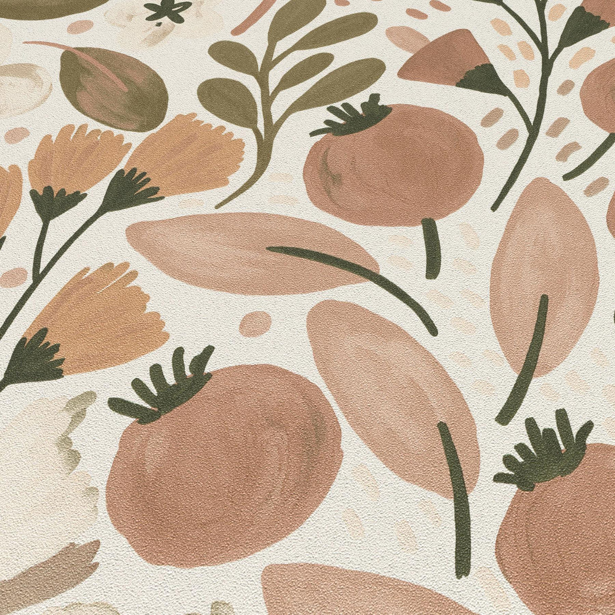 Veer Decor Poetic Garden Brown Wallpaper