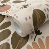 Veer Decor Poetic Garden Brown Wallpaper
