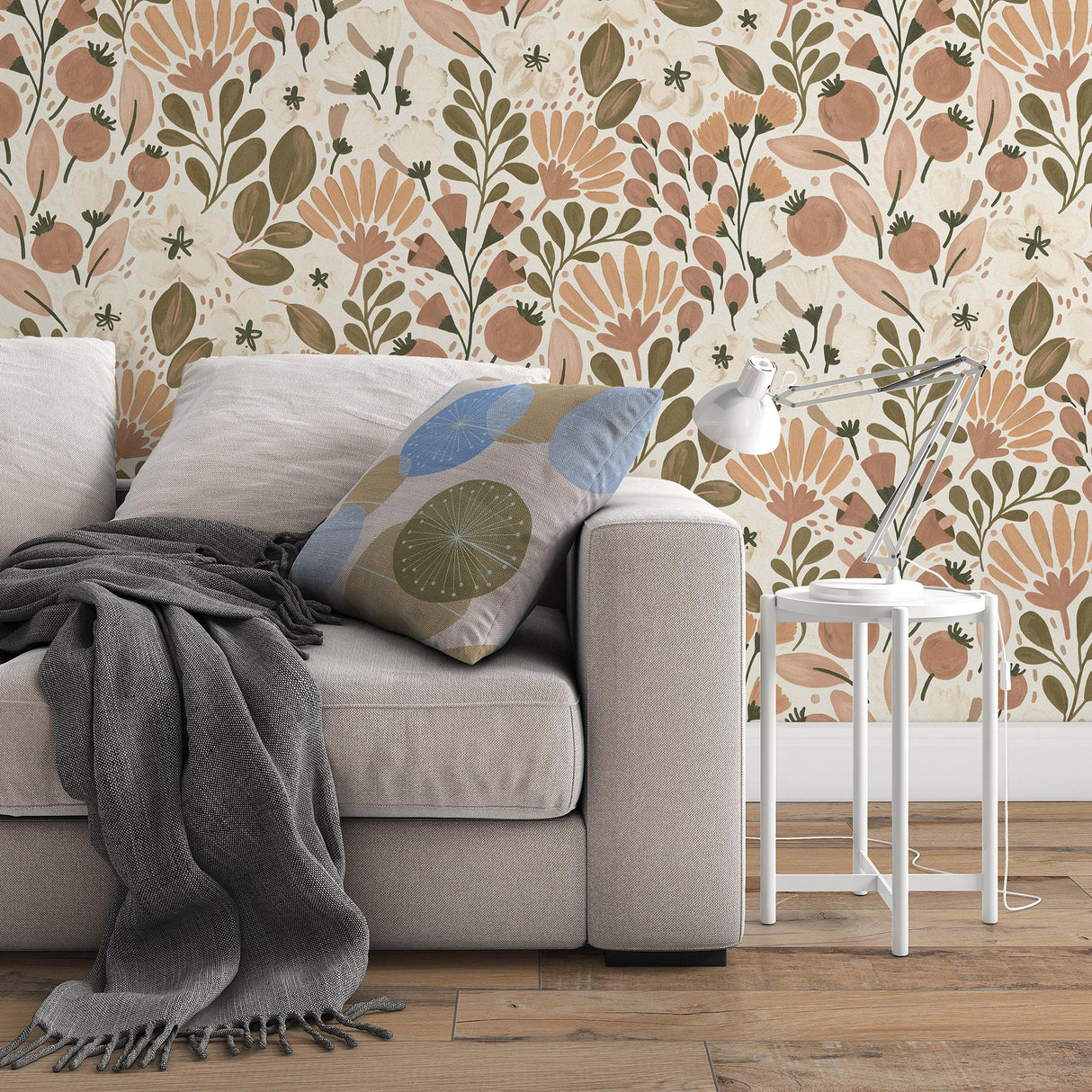 Veer Decor Poetic Garden Brown Wallpaper