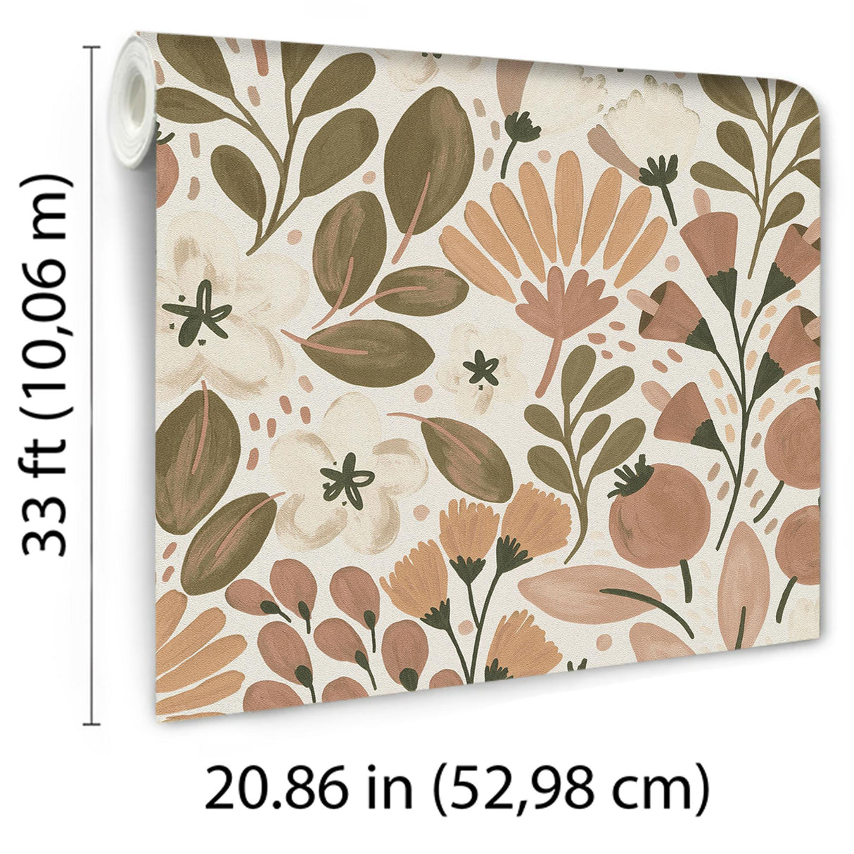 Veer Decor Poetic Garden Brown Wallpaper