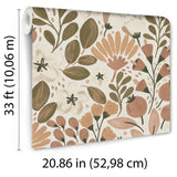 Veer Decor Poetic Garden Brown Wallpaper
