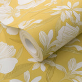 Veer Decor Floral Breeze Yellow Wallpaper