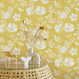 Veer Decor Floral Breeze Yellow Wallpaper