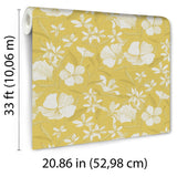 Veer Decor Floral Breeze Yellow Wallpaper